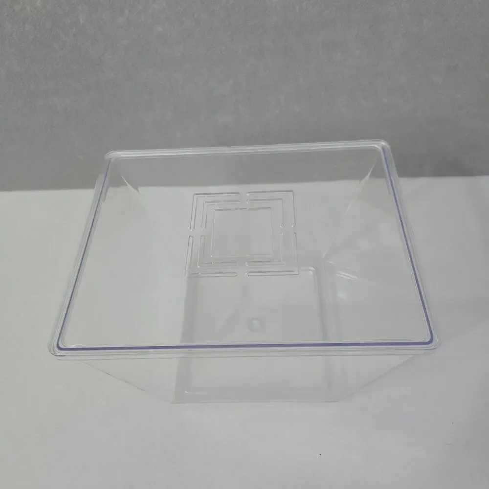 Square 3 qt Plastic Aquarium Fish Tank with Removable Lid Including Gravel